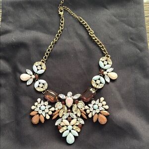 Chic Brown and Pink Necklace with Intricate Design